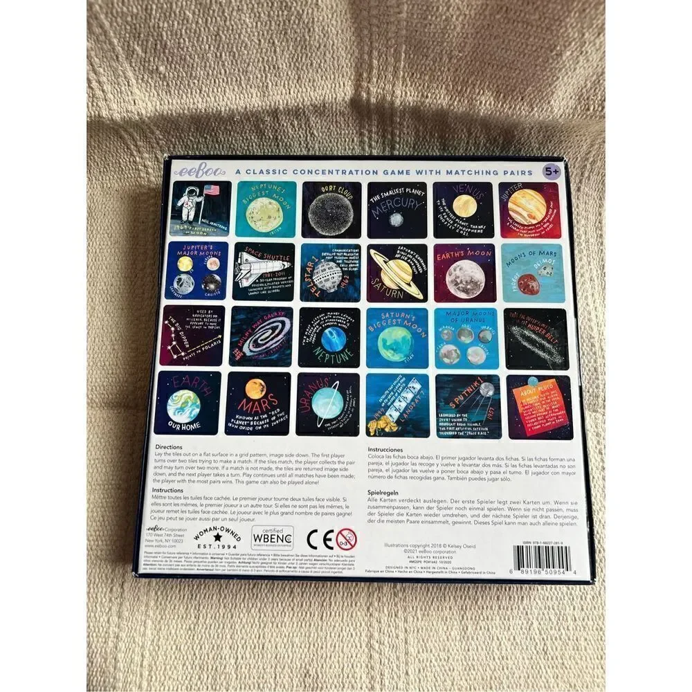 Eeboo Space Exploration Memory & Matching Game - Picture 2 of 5